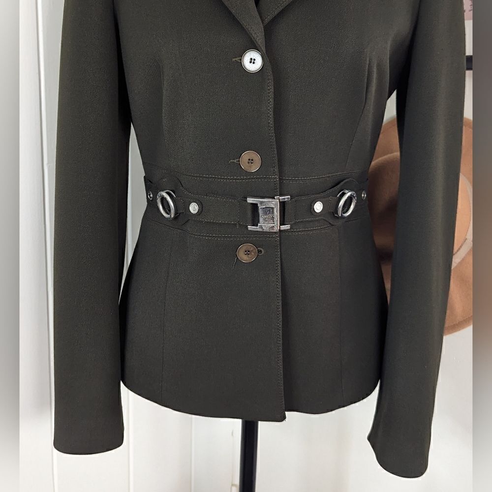 Vertigo Paris Military Dark Academia Moody  Classic Tailored Blazer SM  - Picture 4 of 10